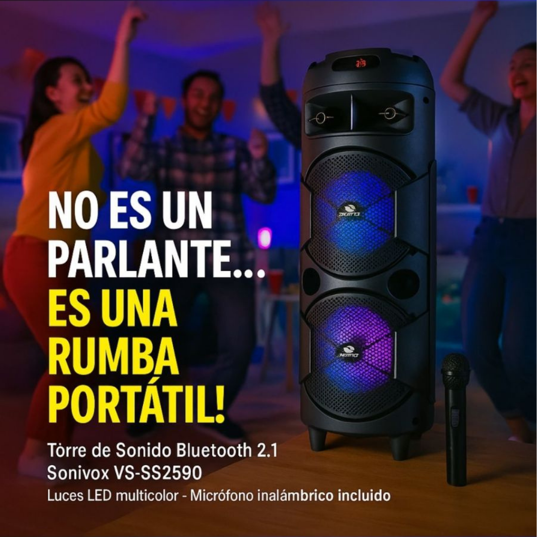 Cabina Sonivox 11.000W VS-SS2590 8" X2