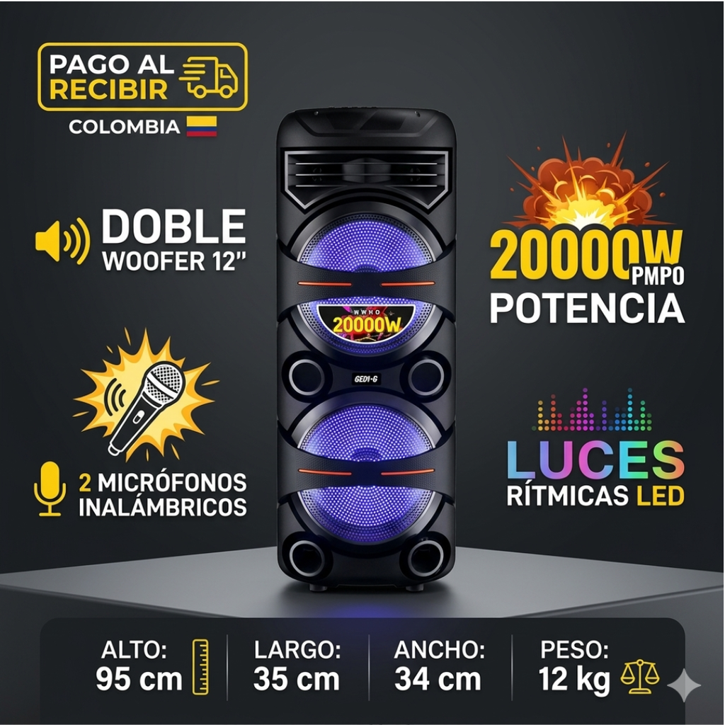 Parlante Torre Doble Gd2137