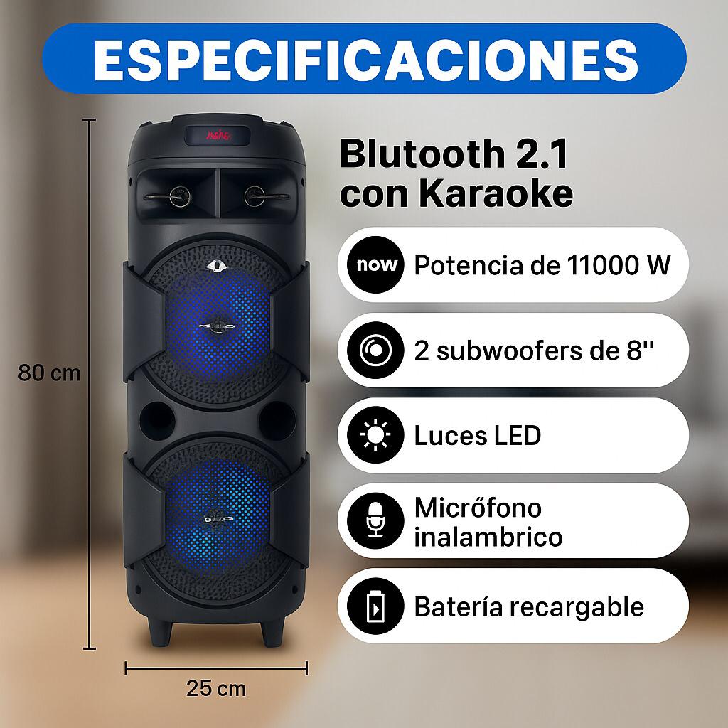 Cabina Sonivox 11.000W VS-SS2590 8" X2
